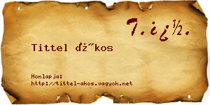 Tittel Ákos névjegykártya