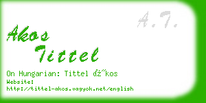 akos tittel business card